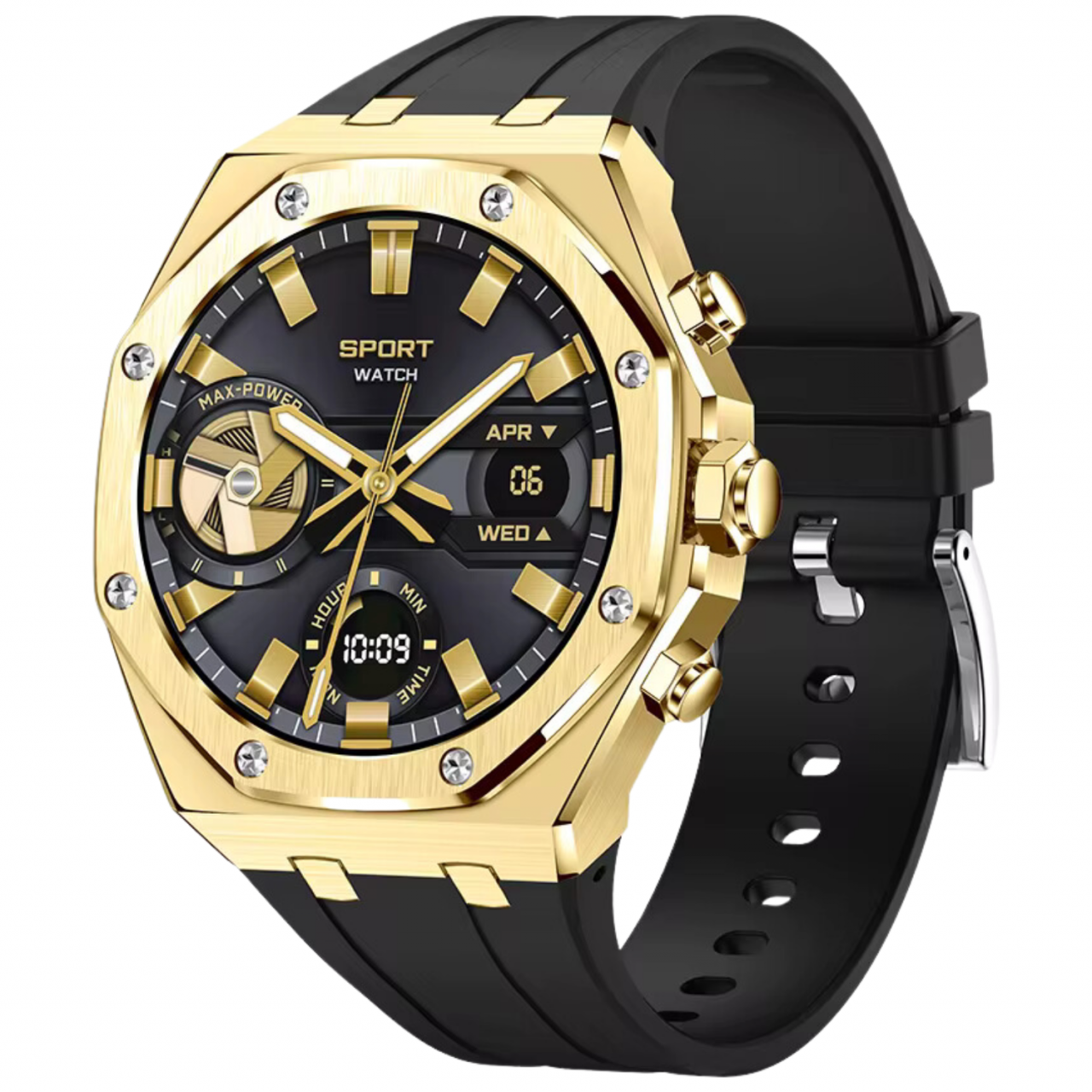 Ceas smartwatch Evolve-x® EvoWatch6, auriu/negru [4]