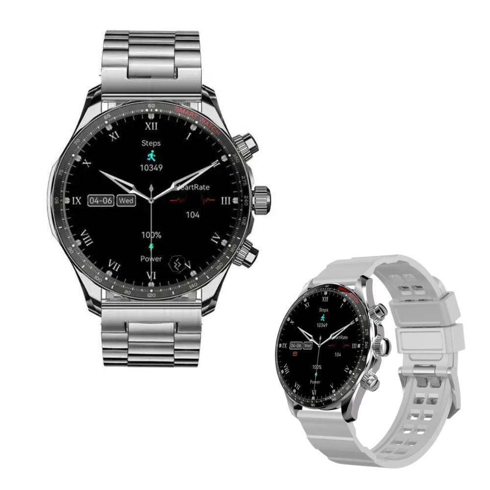 Ceas smartwatch Evolve-x® EvoFitt KM68, ecran AMOLED, Apeluri si mesaje bluetooth, Functii monitorizare Ritm cardiac, Somn, Nivel oxigen, Tensiune si Calorii, Asistent vocal, IP68, compatibil iOS si A [3]