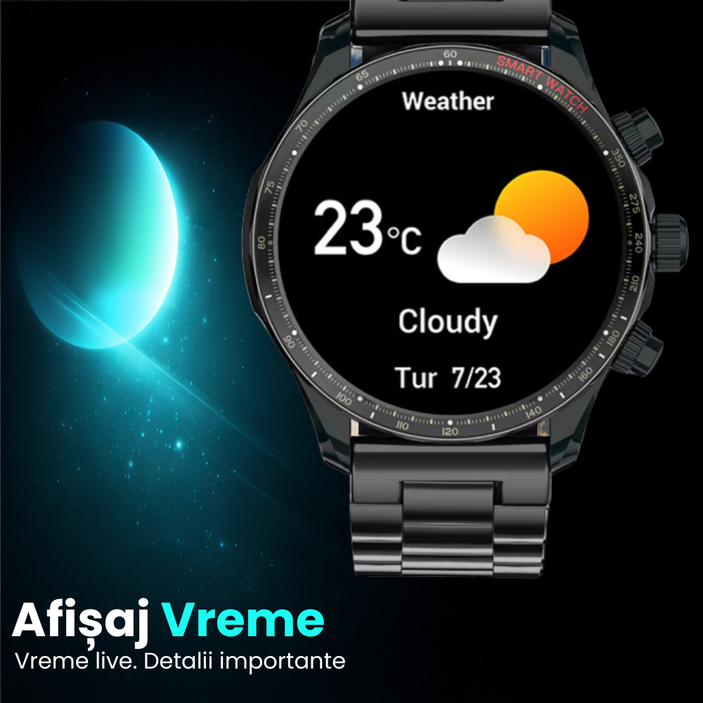 Ceas smartwatch EvoFitt KM68, ecran AMOLED, Apeluri si mesaje bluetooth, Functii monitorizare Ritm cardiac, Somn, Nivel oxigen, Tensiune si Calorii, Asistent vocal, IP68, compatibil iOS si Android [14]