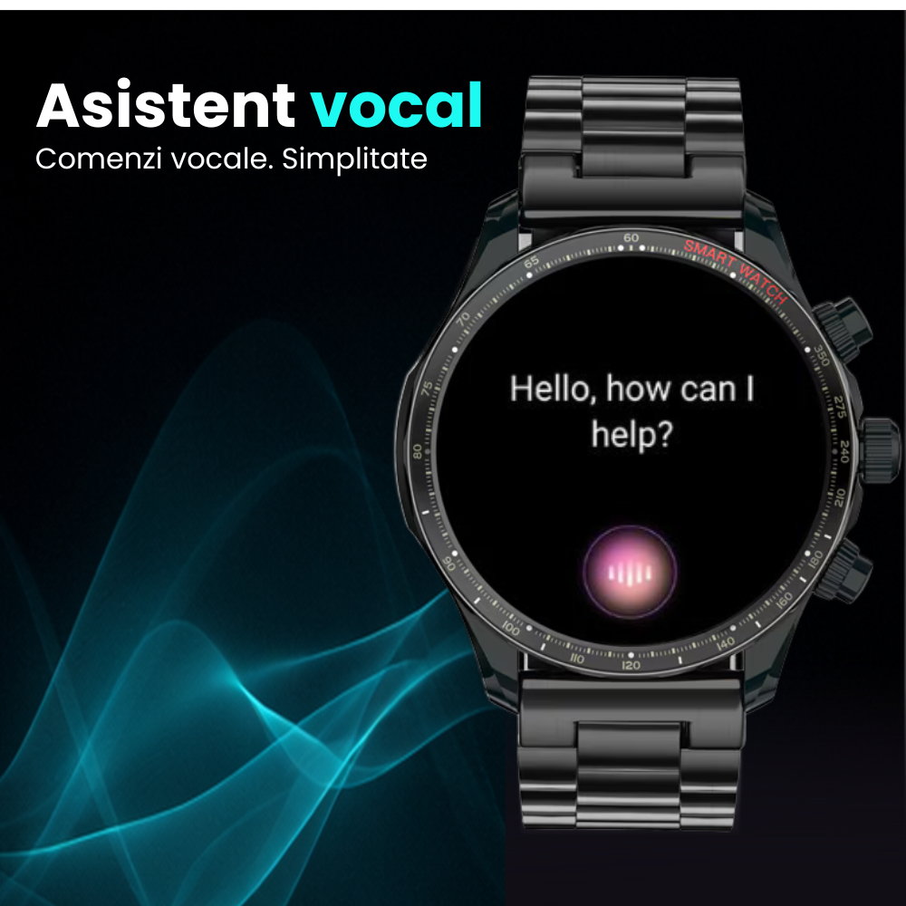 Ceas smartwatch EvoFitt KM68, ecran AMOLED, Apeluri si mesaje bluetooth, Functii monitorizare Ritm cardiac, Somn, Nivel oxigen, Tensiune si Calorii, Asistent vocal, IP68, compatibil iOS si Android [13]