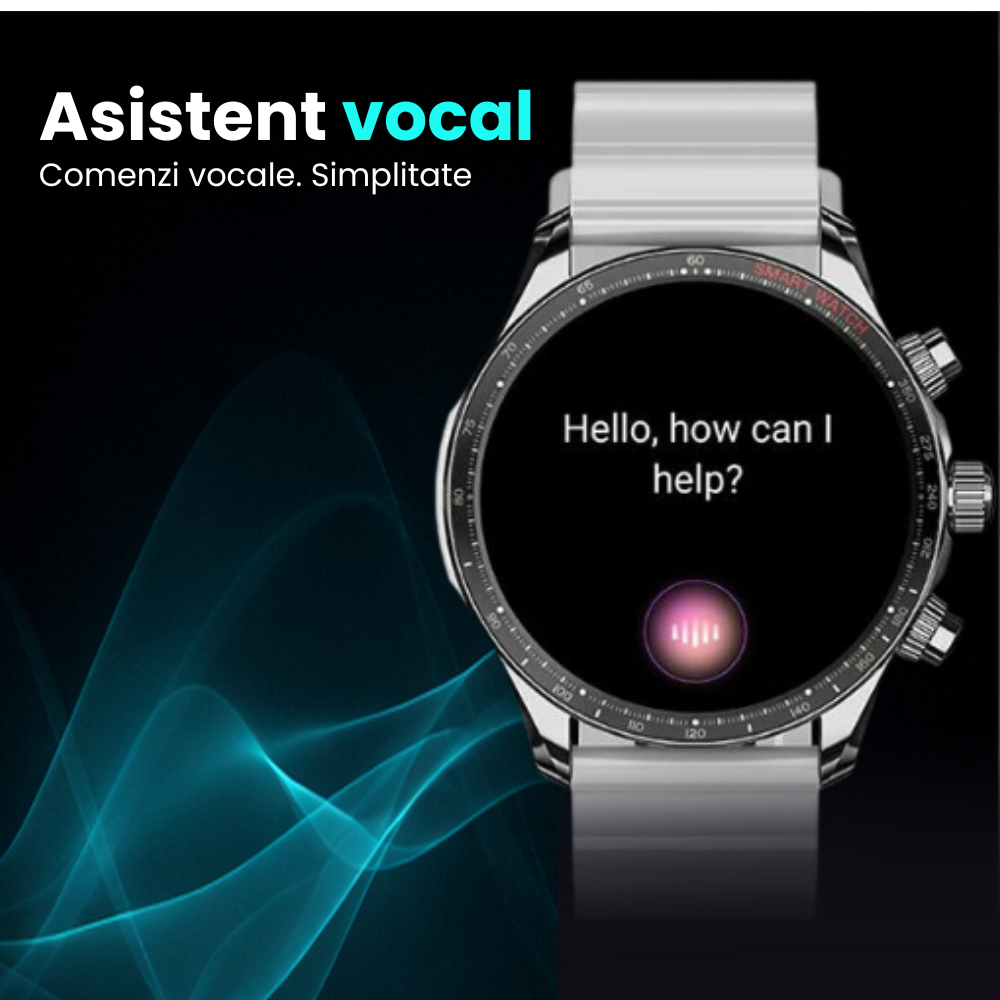 Ceas smartwatch EvoFitt KM68, ecran AMOLED, Apeluri si mesaje bluetooth, Functii monitorizare Ritm cardiac, Somn, Nivel oxigen, Tensiune si Calorii, Asistent vocal, IP68, compatibil iOS si Android [11]