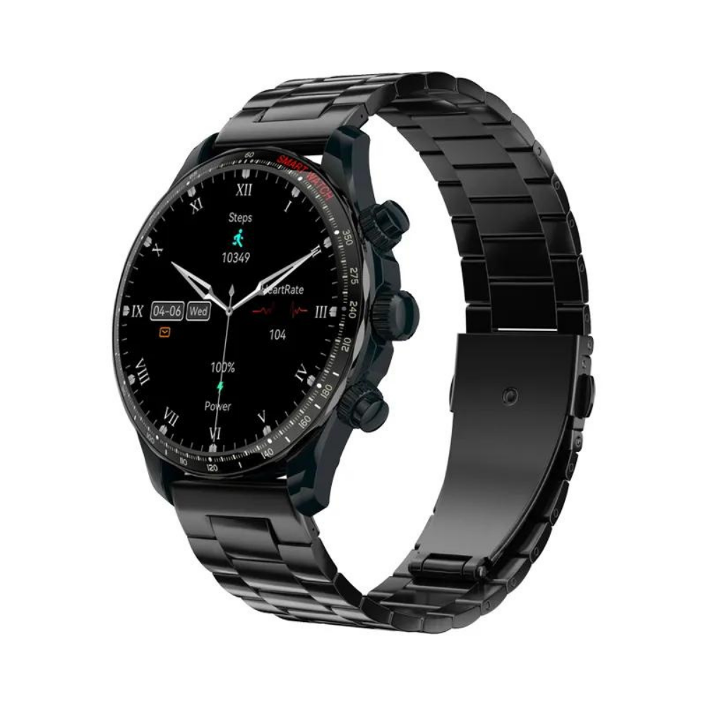 Ceas smartwatch Evolve-x® EvoFitt KM68, ecran AMOLED, Apeluri si mesaje bluetooth, Functii monitorizare Ritm cardiac, Somn, Nivel oxigen, Tensiune si Calorii, Asistent vocal, IP68, compatibil iOS si A [5]