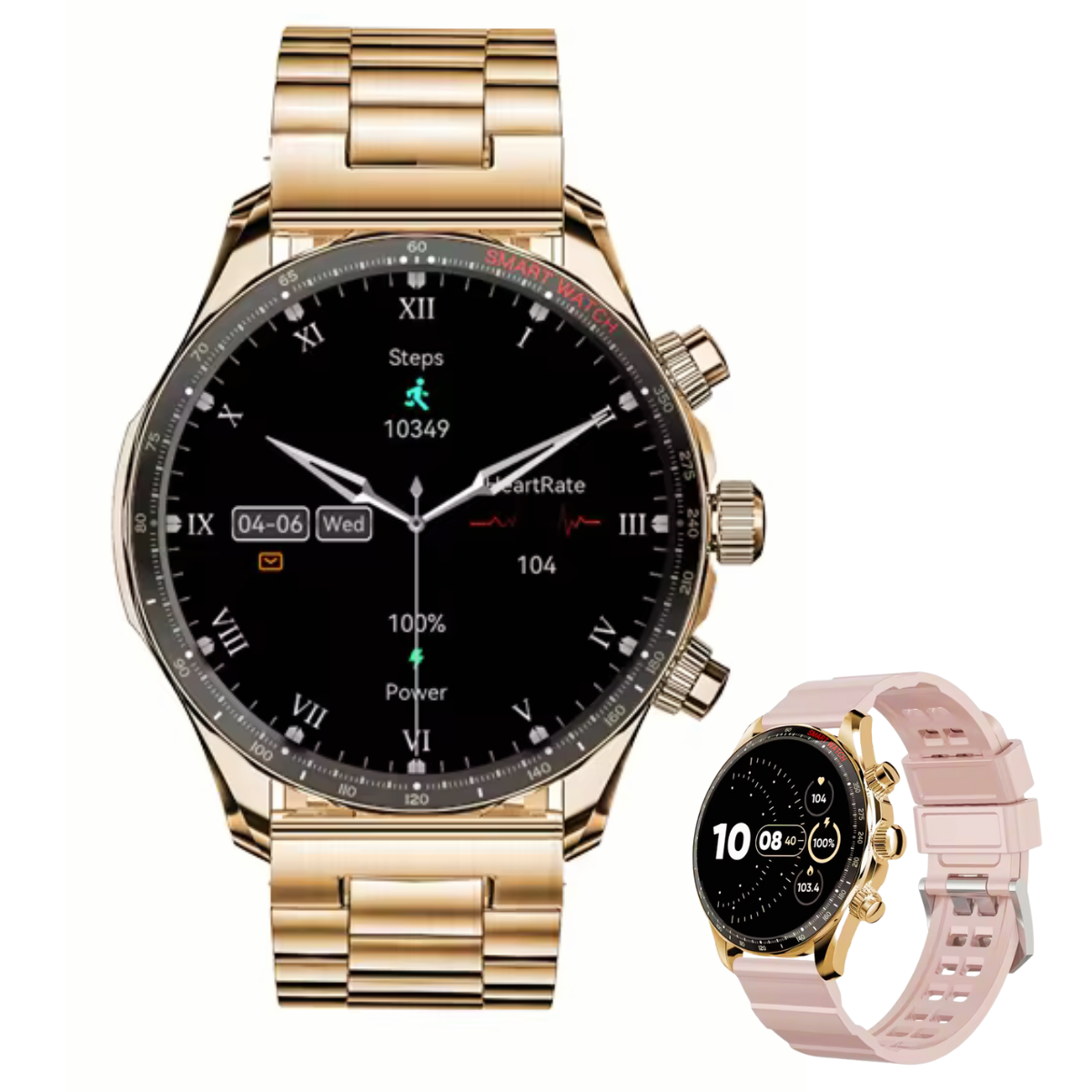 Ceas smartwatch Evolve-x® EvoFitt 68, ecran AMOLED, Apeluri si mesaje bluetooth, Functii monitorizare Ritm cardiac, Somn, Nivel oxigen, Tensiune si Calorii, Asistent vocal, IP68 [3]