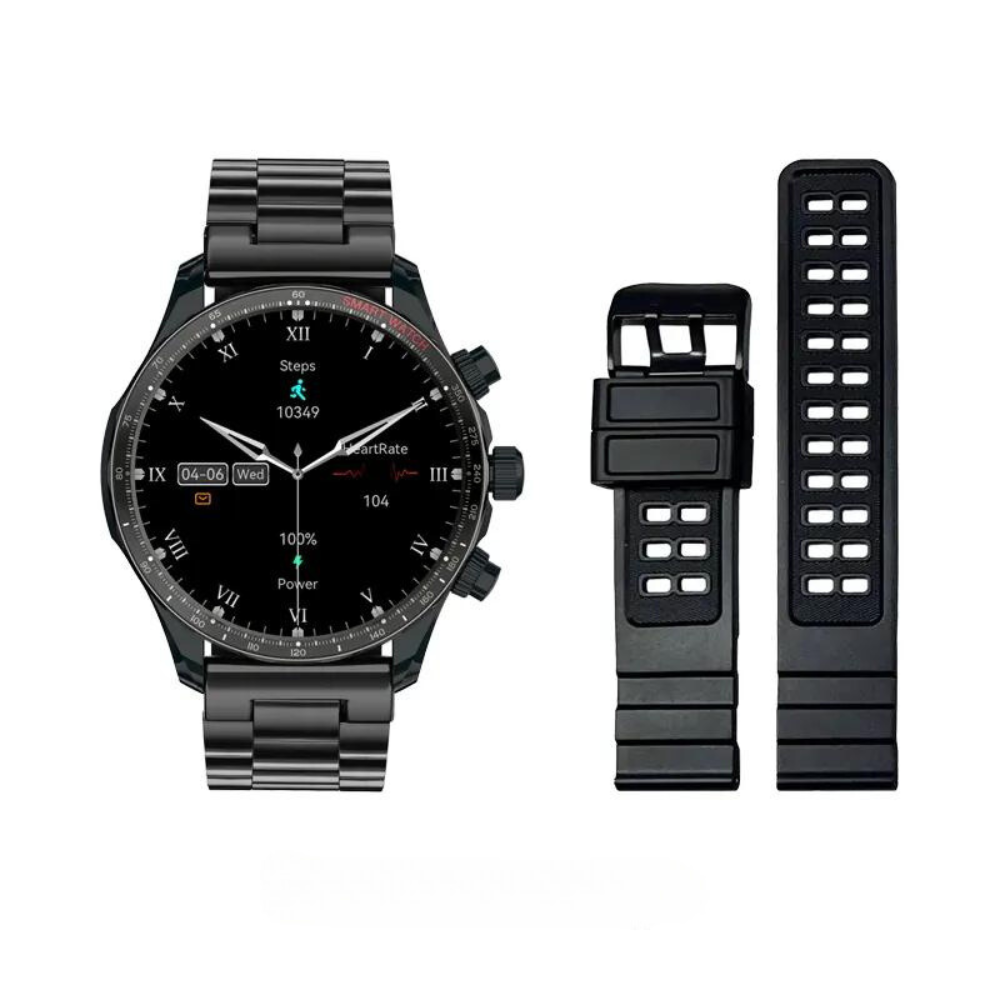Ceas smartwatch Evolve-x® EvoFitt KM68, ecran AMOLED, Apeluri si mesaje bluetooth, Functii monitorizare Ritm cardiac, Somn, Nivel oxigen, Tensiune si Calorii, Asistent vocal, IP68, compatibil iOS si A [4]