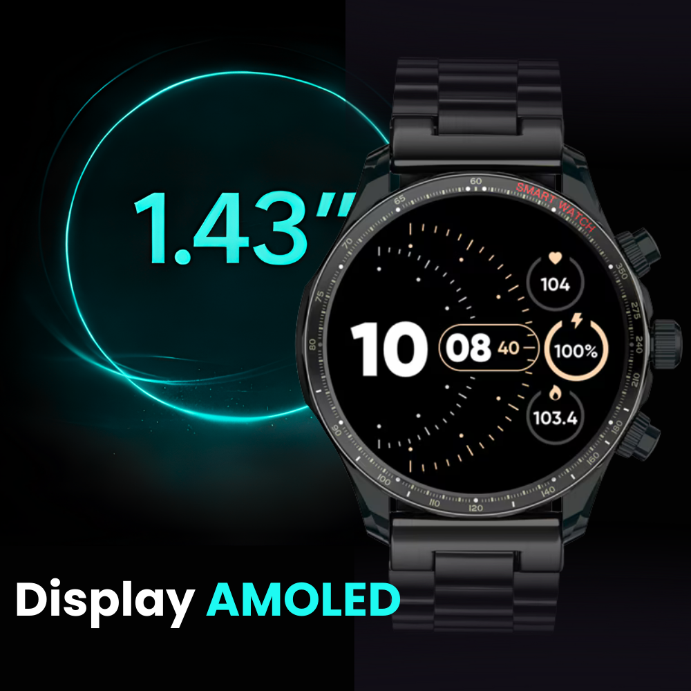 Ceas smartwatch EvoFitt KM68, ecran AMOLED, Apeluri si mesaje bluetooth, Functii monitorizare Ritm cardiac, Somn, Nivel oxigen, Tensiune si Calorii, Asistent vocal, IP68, compatibil iOS si Android [6]