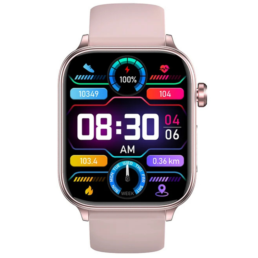 Ceas smartwatch Evolve-x® EvoPulse PRO, EKG, Apeluri si mesaje bluetooth, Monitorizare Sanatate, rose gold [3]