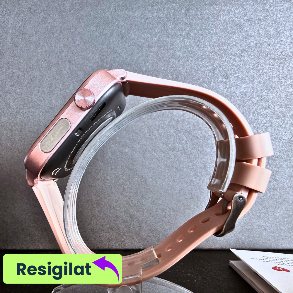 RESIGILAT: Ceas smartwatch Evolve-x® EvoPulse PRO, EKG, Apeluri si mesaje bluetooth, Monitorizare Sanatate, rose gold [6]