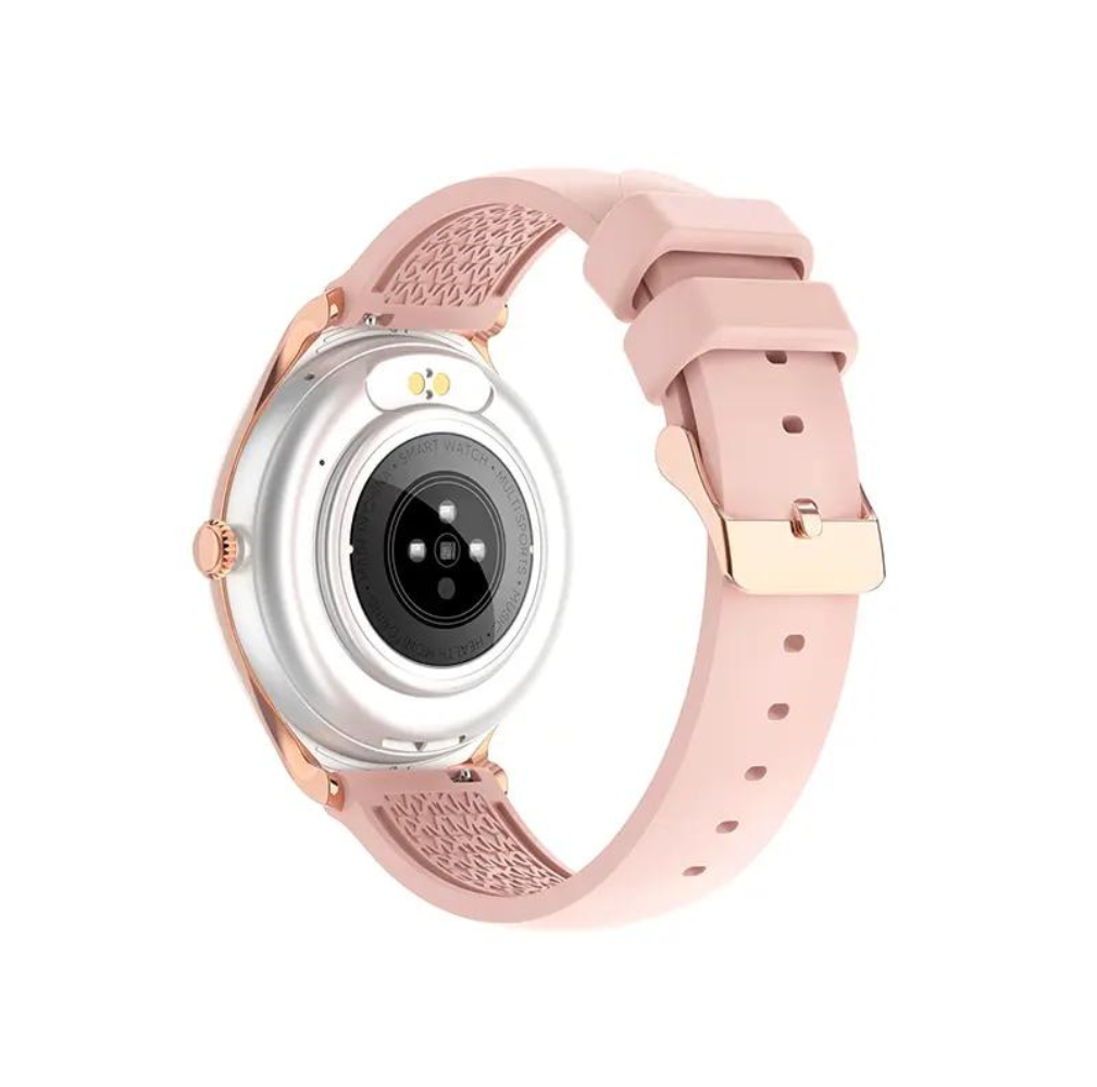 Ceas Smartwatch EvoWatch2 Slim, Functii fitness, Monitorizare Ritm Cardiac, Oximetru SpO2, Calorii, Notificari, Apeluri, 2 bratari incluse [6]
