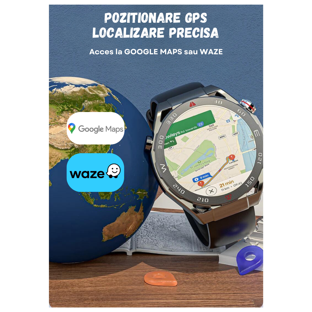 Ceas smartwatch Evolve-x® VP600, cu cartela SIM, GPS, sistem de operare Android, Camera foto, Apel Video, Aplicatii sociale TikTok, Facebook, Whatsapp, Youtube, Senzori oxigen, ritm cardiac, Moduri fi [11]