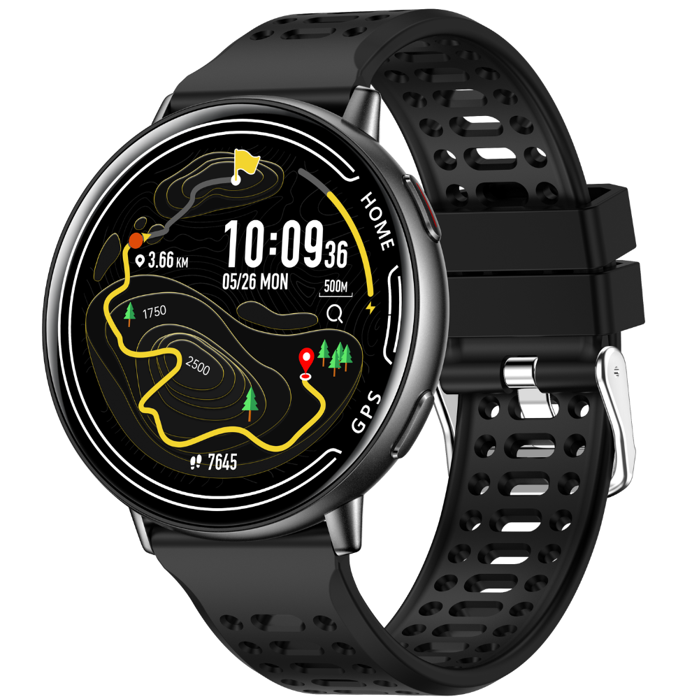 Ceas smartwatch, unisex, fitness, sport, meniu in limba romana, functie apel Bluetooth, notificari, ecran 1.39", monitorizare puls, tensiune, oxigen si somn, 2 bratari incluse, compatibil iOS si Andro [2]