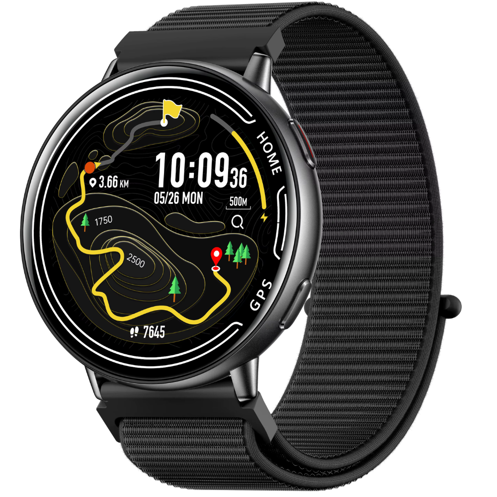 Ceas smartwatch, unisex, fitness, sport, meniu in limba romana, functie apel Bluetooth, notificari, ecran 1.39", monitorizare puls, tensiune, oxigen si somn, 2 bratari incluse, compatibil iOS si Andro [3]