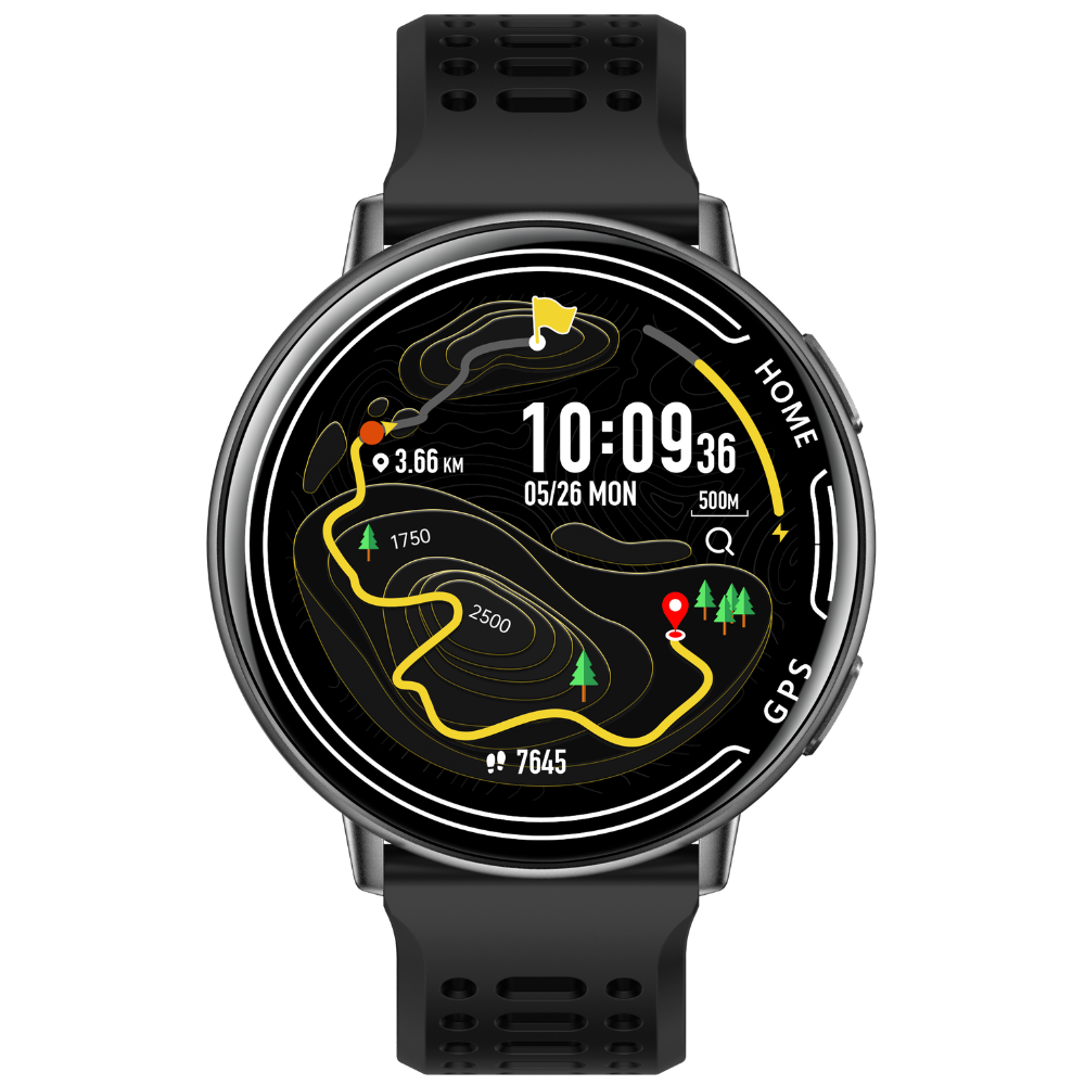 Ceas smartwatch, unisex, fitness, sport, meniu in limba romana, functie apel Bluetooth, notificari, ecran 1.39", monitorizare puls, tensiune, oxigen si somn, 2 bratari incluse, compatibil iOS si Andro [4]
