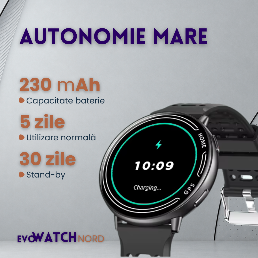 Ceas smartwatch, unisex, fitness, sport, meniu in limba romana, functie apel Bluetooth, notificari, ecran 1.39", monitorizare puls, tensiune, oxigen si somn, 2 bratari incluse, compatibil iOS si Andro [21]