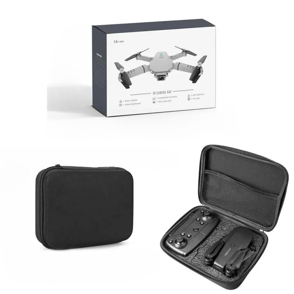 Drona pliabila Evolve-x® E88, Camera duala UHD 4K, Functie mentinere pozitie, Unghi 120°, Rulare 360°, Telecomanda pliabila, Functie foto prin gesturi, Potrivita pentru copii, Aplicatie Android/iOS, W [12]