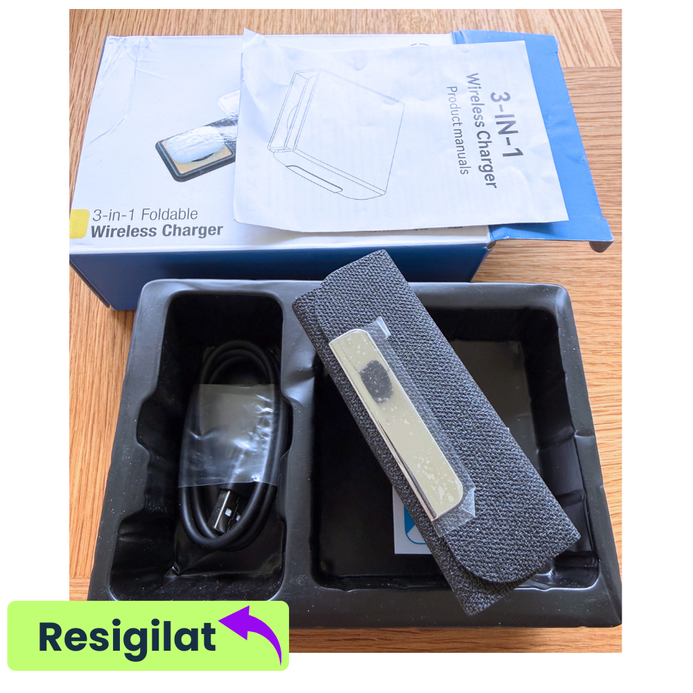 RESIGILAT: Incarcator Wireless 3 in 1 Pliabil Evolve-x® EvoBoost cu incarcare rapida Magsafe QI Fast Charge 15W, lumina ambientala, compatibil cu Apple Iphone, Samsung, Huawei, Apple Watch, Airpods [3]