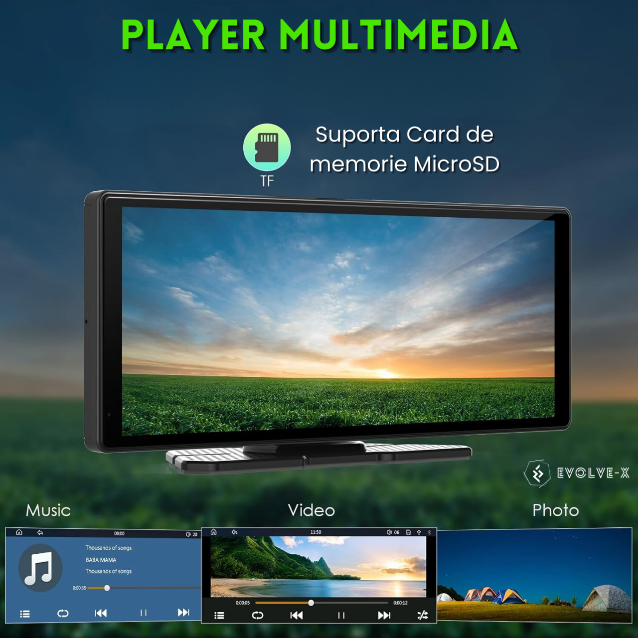 Navigatie Auto EvoCARS Carplay/Android Auto, Camera de bord si marsarier. [12]