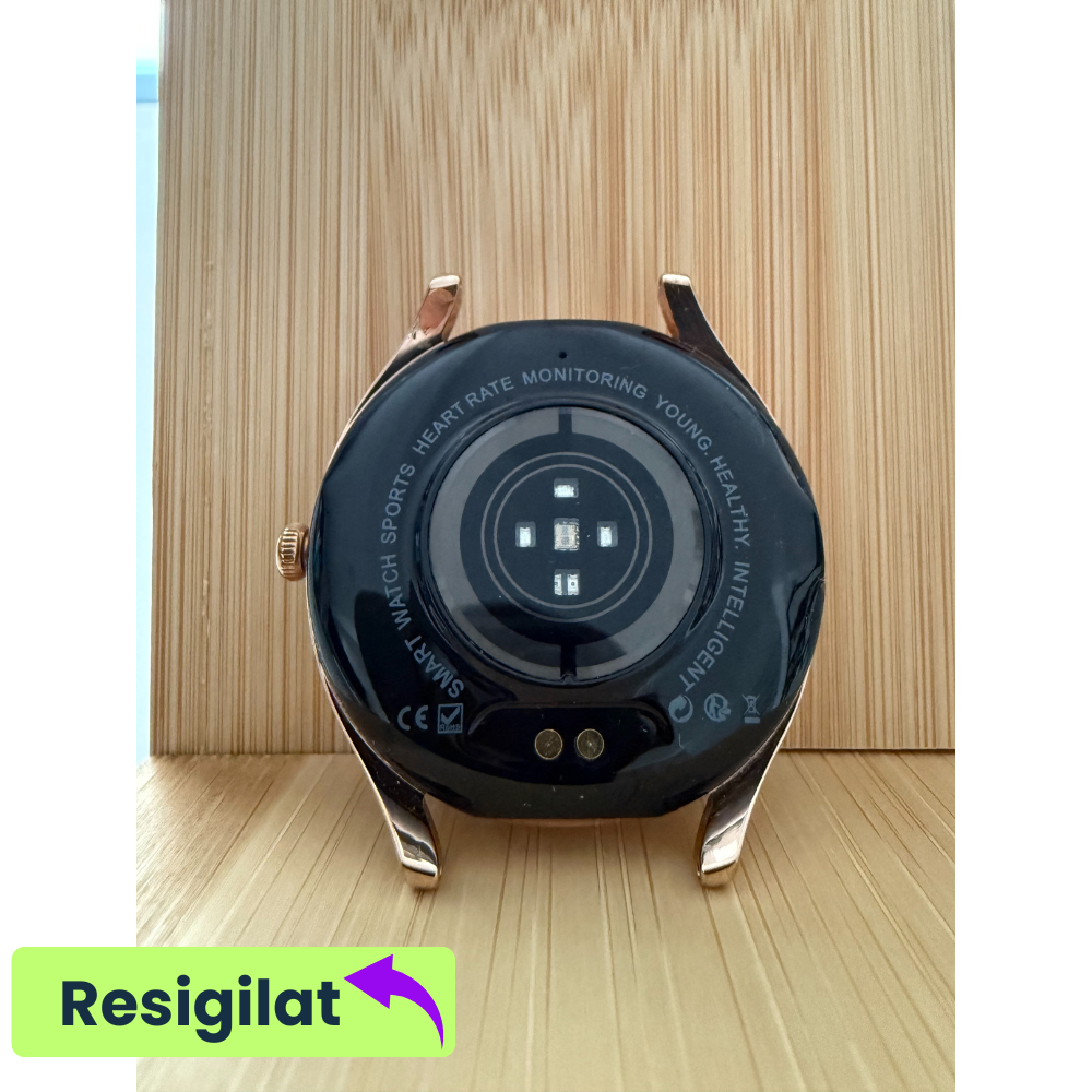 RESIGILAT: Ceas smartwatch dama Evolve-x® EvoFitt Slim, Apeluri si mesaje bluetooth, Functii fitness, monitorizare Ritm cardiac, Somn, Nivel oxigen si Calorii, Asistent vocal, IP67, compatibil iOS si  [6]