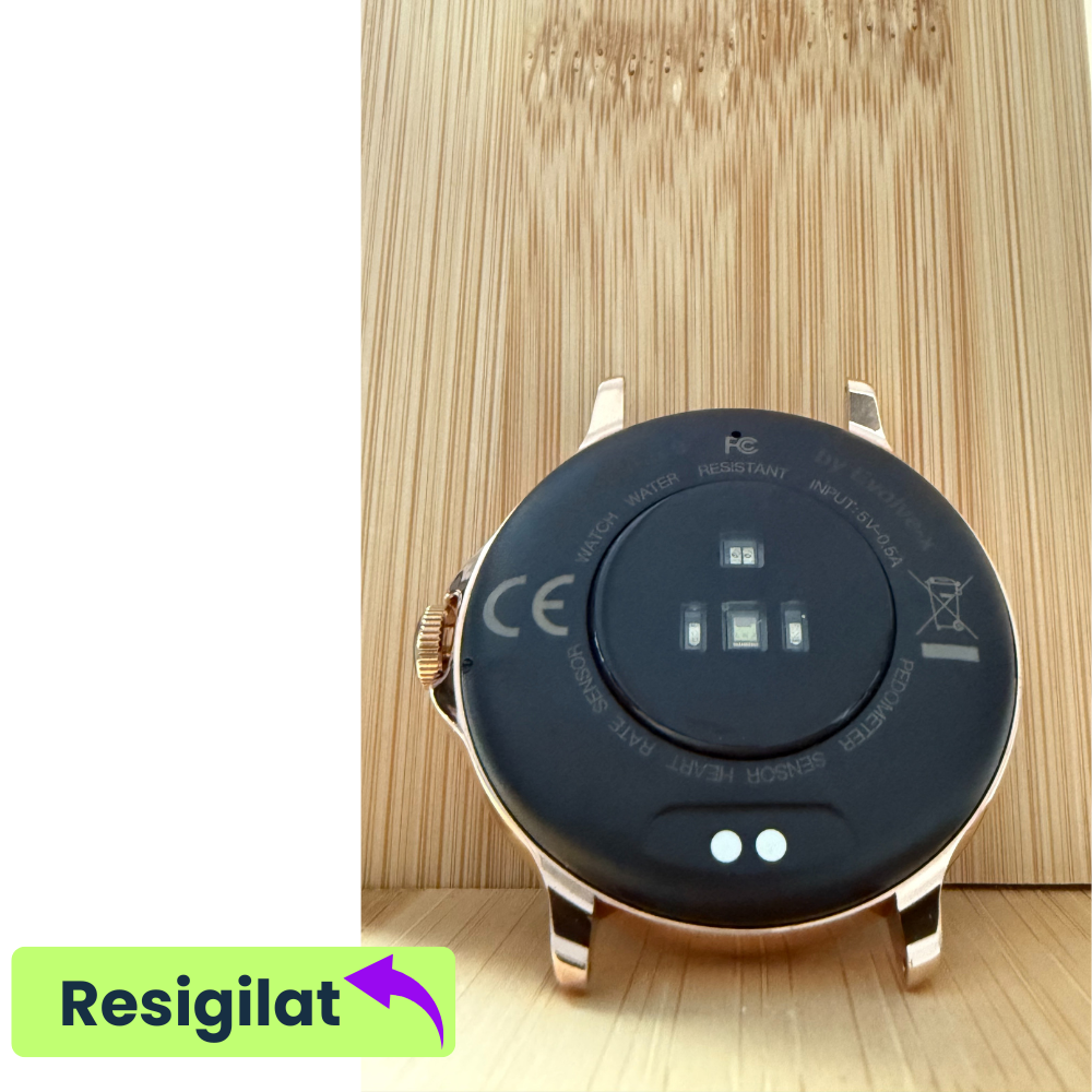 RESIGILAT: Ceas smartwatch dama Evolve-x® EvoWatch 9 cu Apeluri si mesaje bluetooth, Monitorizare sanatate si Asistent vocal, 2 bratari incluse [4]