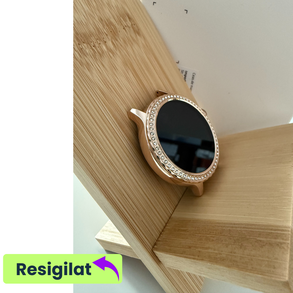 RESIGILAT: Ceas smartwatch dama Evolve-x® EvoWatch 9 cu Apeluri si mesaje bluetooth, Monitorizare sanatate si Asistent vocal, 2 bratari incluse [6]