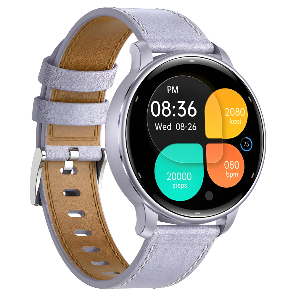 Smartwatch Evolve-x EvoWatch Naro AMOLED 1.32”, Monitorizare Sănătate, Apeluri Bluetooth, GPS, Autonomie 7 Zile, Rezistent Apă 3ATM, Mov Pastel [3]