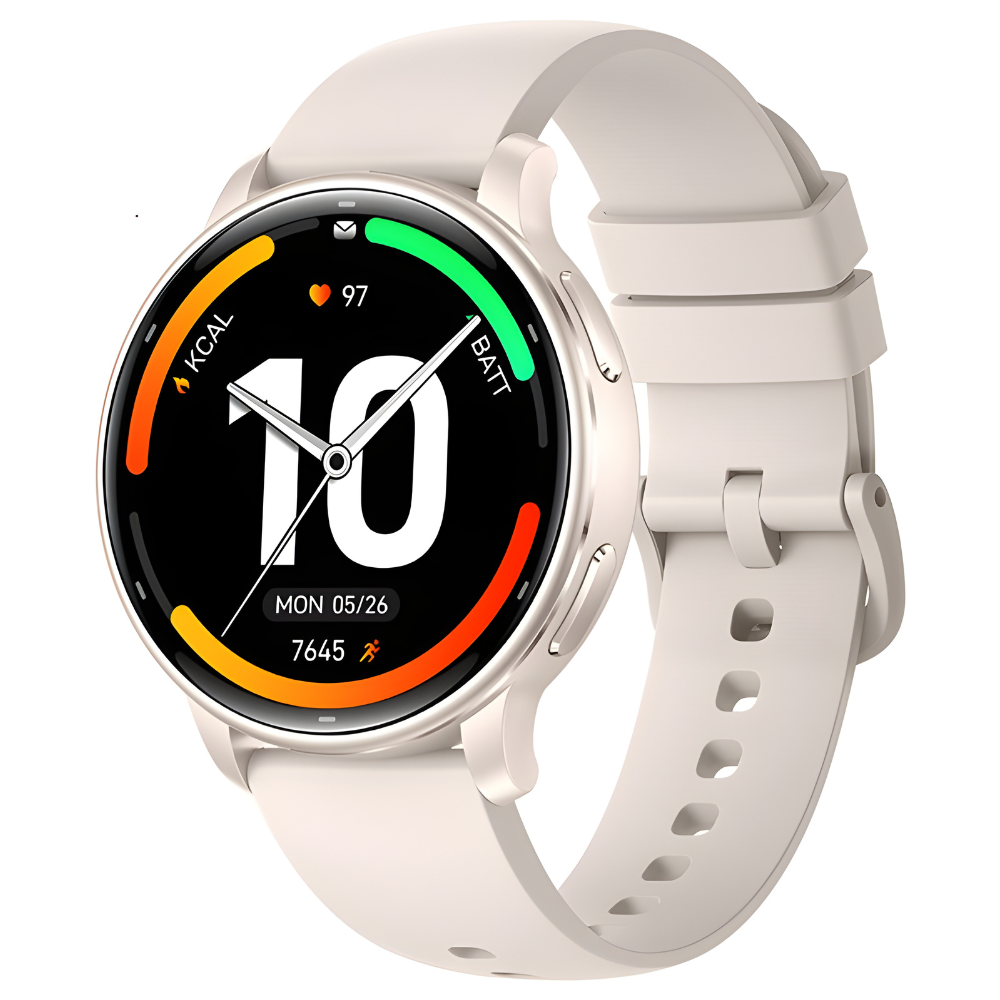 Smartwatch Evolve-x EvoWatch Naro AMOLED 1.32”, Monitorizare Sănătate, Apeluri Bluetooth, GPS, Autonomie 7 Zile, Rezistent Apă 3ATM, Bej [5]