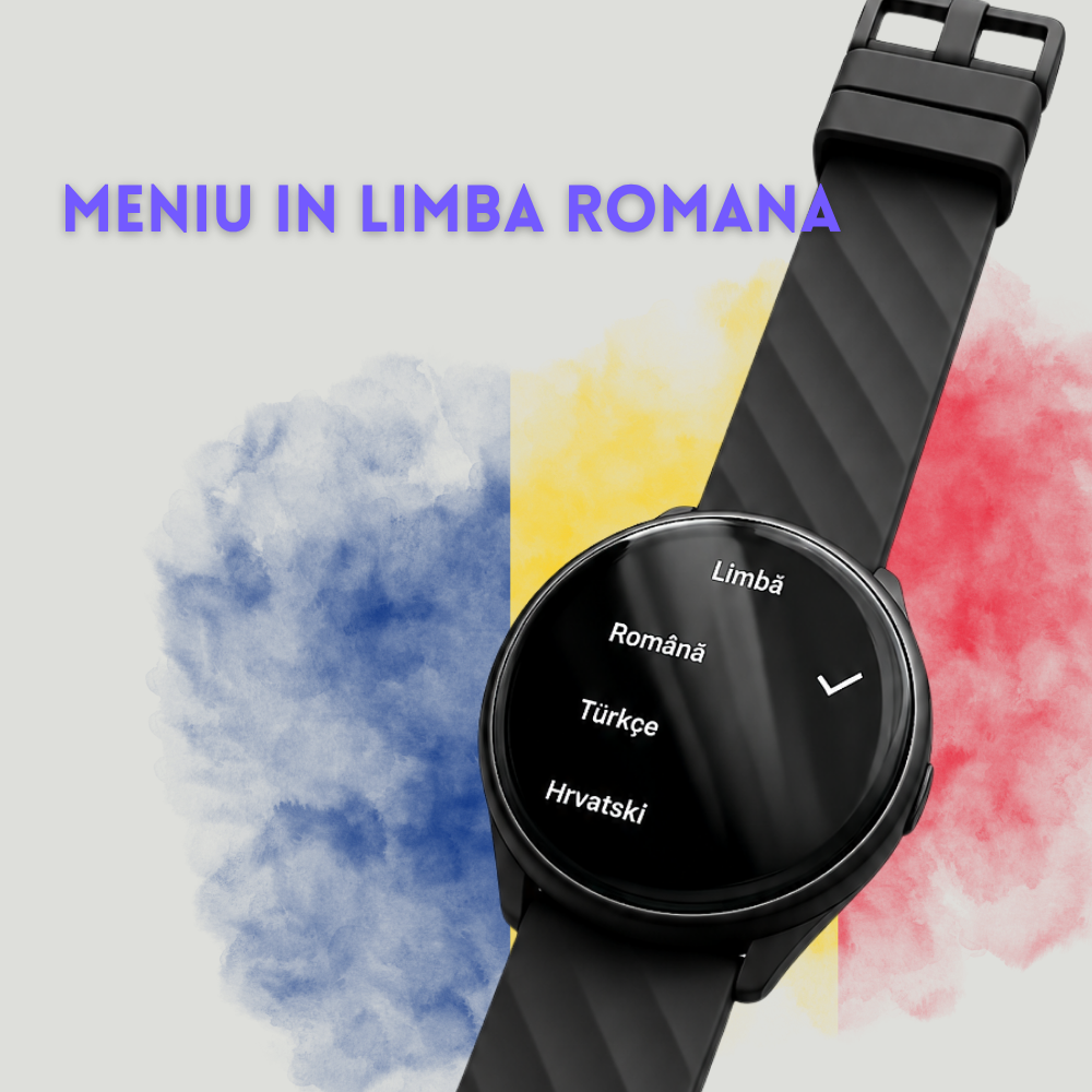 Smartwatch Unisex cu Apeluri Bluetooth, Ecran HD 1.46”, Monitorizare Puls, Tensiune și Oxigen SpO2, 100+ Moduri Sportive, Autonomie 7 Zile, EvoWatch Noa [26]