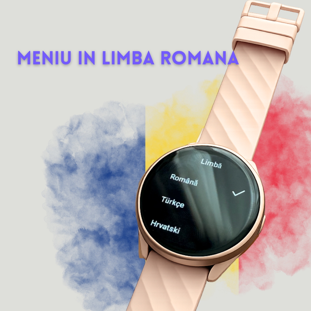 Smartwatch femei cu Apeluri Bluetooth, Ecran HD 1.46”, Monitorizare Puls, Tensiune și Oxigen SpO2, 100+ Moduri Sportive, Autonomie 7 Zile, EvoWatch Noa [26]