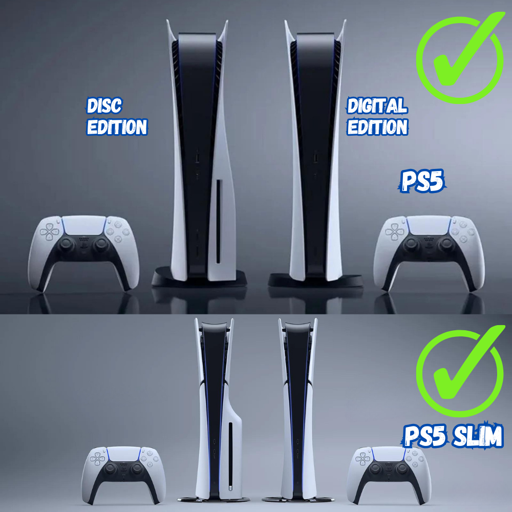 Stand vertical 5 in 1 multifunctional pentru PlayStation5 / PlayStation5 SLIM Evolve-x®, cu Statie de incarcare Dual pentru 2 controllere, 3H Fast charge, Ventilator, Suport casti, Slot depozitare CD- [9]