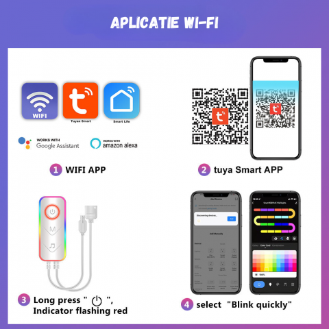 Banda LED Neon RGBIC inteligenta Evolve-x® EvoLuxe, 3 metri, exterior/interior, sincronizare muzica, control vocal, compatibil Alexa/Google Assistant, IP68, Aplicatie Wi-Fi Tuya si telecomanda [11]