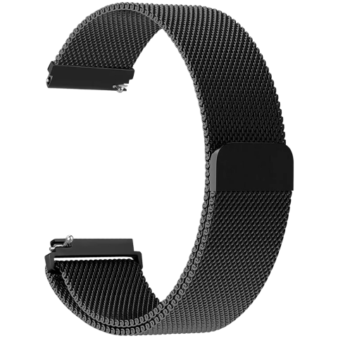 Smartwatch si Gadgeturi - Bratara smartwatch Evolve-x® Milanese loop din otel inoxidabil, 22mm, sistem Quick release, negru