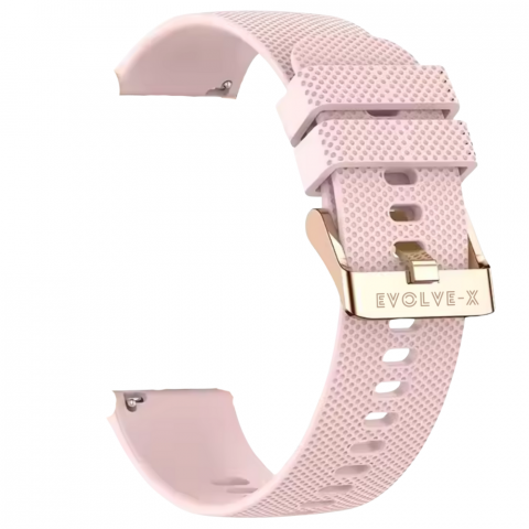 Accesorii Smartwatch - Curea smartwatch din silicon, 20mm, sistem Quick release, catarama auriu, roz