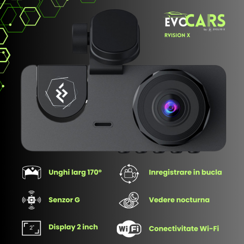 Camera Auto tripla DVR Evolve-x® RVision X1 [3]