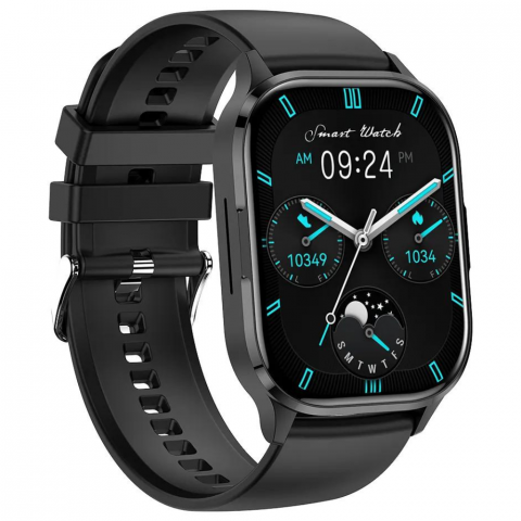 Ceas smartwatch barbati Evolve-x® EvoFitt HK21, ecran AMOLED 2.01 inch, Apeluri si mesaje bluetooth, Functii monitorizare Ritm cardiac, Somn, Nivel oxigen, Tensiune si Calorii, Asistent vocal, IP67, c [3]