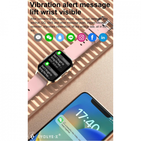 Ceas smartwatch barbati Evolve-x® EvoFitt HK21, ecran AMOLED 2.01 inch, Apeluri si mesaje bluetooth, Functii monitorizare Ritm cardiac, Somn, Nivel oxigen, Tensiune si Calorii, Asistent vocal, IP67, c [10]