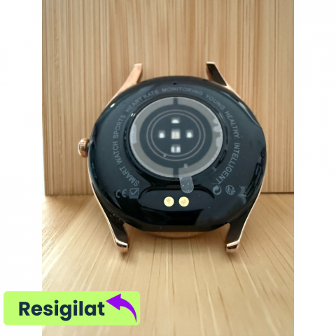 RESIGILAT: Ceas smartwatch dama Evolve-x® EvoFitt Slim, Apeluri si mesaje bluetooth, Functii fitness, monitorizare Ritm cardiac, Somn, Nivel oxigen si Calorii, Asistent vocal, IP67, compatibil iOS si  [5]