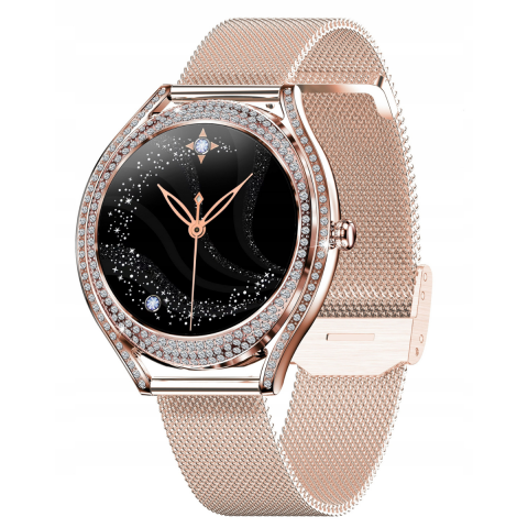 Ceas smartwatch dama Evolve-x® EvoFitt Slim, Apeluri si mesaje bluetooth, Functii fitness, monitorizare Ritm cardiac, Somn, Nivel oxigen si Calorii, Asistent vocal, IP67, compatibil iOS si Android, Br [2]