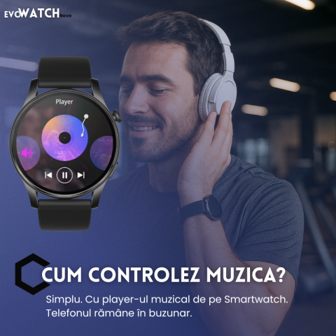 Ceas smartwatch dama Evolve-x® EvoWatch NOVA, Apeluri bluetooth, Microfon, Monitorizare Sanatate, Notificari, Asistent vocal, Ecran AMOLED 1.43 inch HD, compatibil iOS si Android, doua bratari [13]