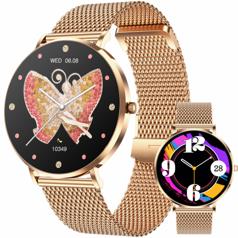 Ceas smartwatch dama Evolve-x® EvoWatch10 Ultra, Apeluri si Notificari bluetooth, Monitorizare Sanatate [2]