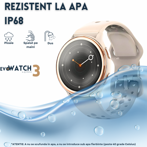 Ceas smartwatch dama Evolve-x® EvoWatch3, Apeluri si Notificari bluetooth, Monitorizare sanatate si Functii fitness [10]