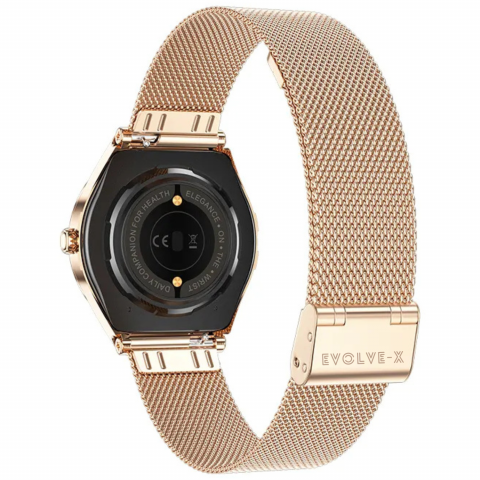 Ceas smartwatch dama Evolve-x® EvoWatch2, cu Apeluri si mesaje bluetooth, Monitorizare sanatate si moduri sport [1]