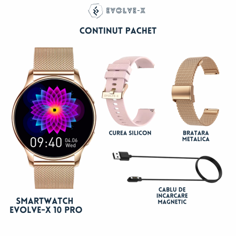 Ceas smartwatch dama Evolve-x® PRO 10 [15]