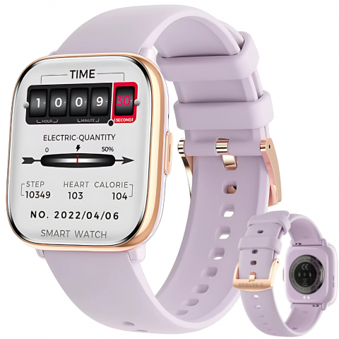 Ceas Smartwatch Evolve-x® Edge 12, Functii fitness, Display AMOLED 1.75 inch, Apeluri si notificari, Monitorizare sanatate [1]