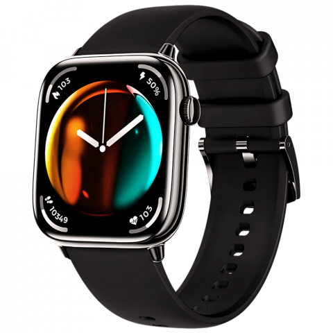 Smartwatch dama - Ceas Smartwatch Evolve-x® Edge 13 Pro, Functii fitness, Display AMOLED 1.75 inch, Monitorizare Puls si Tensiune Arteriala, Oximetru SpO2, Notificari Apeluri/Social Media, Apeluri si mesaje bluetooth,