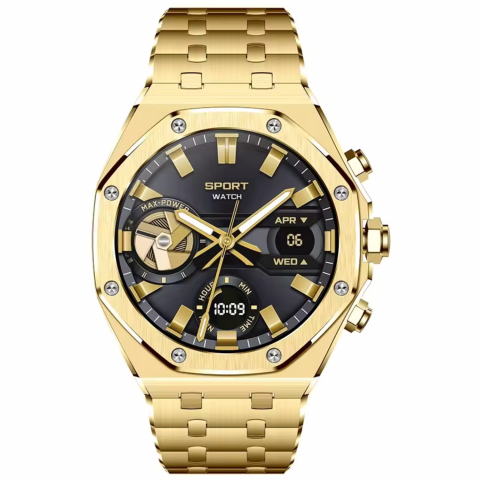 Ceas smartwatch Evolve-x® EvoWatch6, auriu/negru [4]