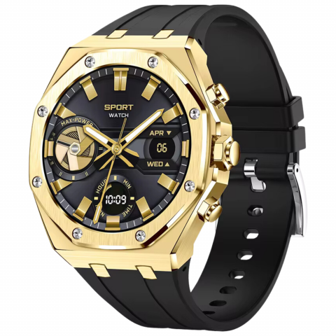 Ceas smartwatch Evolve-x® EvoWatch6, auriu/negru [3]