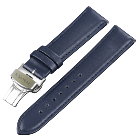 Curele piele - Curea smartwatch din piele Evolve-x®, 20mm, sistem Quick release, catarama metalica tip butterfly