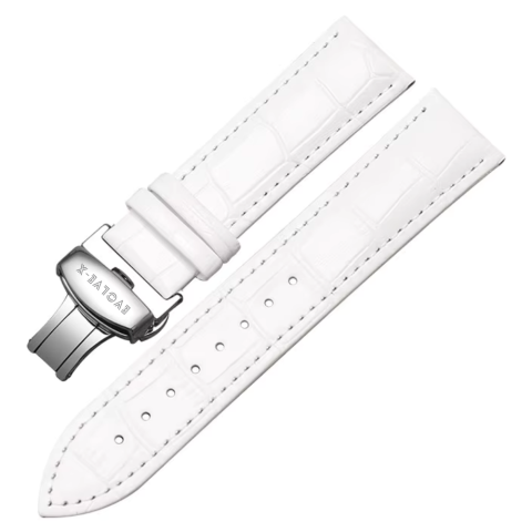 Curele piele - Curea smartwatch din piele Evolve-x®, 20mm, sistem Quick release, catarama metalica tip butterfly