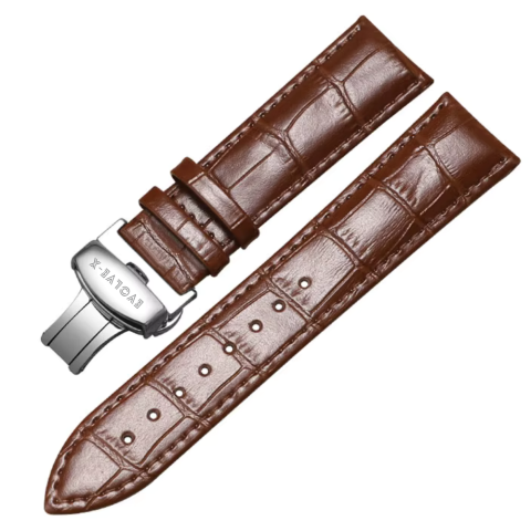 Curele piele - Curea smartwatch din piele Evolve-x®, 20mm, sistem Quick release, catarama metalica tip butterfly