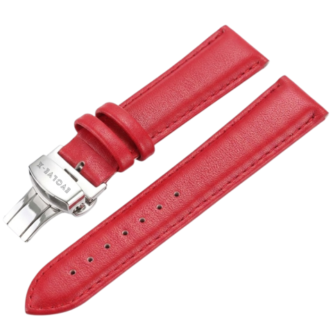 Curele piele - Curea smartwatch din piele Evolve-x®, 20mm, sistem Quick release, catarama metalica tip butterfly
