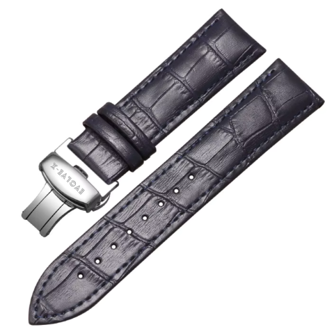 Curele piele - Curea smartwatch din piele Evolve-x®, 20mm, sistem Quick release, catarama metalica tip butterfly